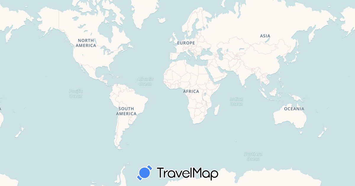 TravelMap itinerary: driving, bus, plane, boat in Burundi, Democratic Republic of the Congo, Kenya, Mauritius, Malawi, Rwanda, Tanzania, Uganda, Zambia, Zimbabwe (Africa)